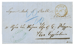 CYPRUS : 1868 LARNACA DI CIPRO On Entire Letter From LIMASSOL To TRIESTE. Vvf. - Other & Unclassified