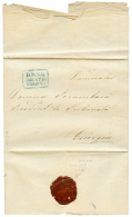 "DDSG GIURGEVO" : Boxed Cachet DDSG / AGENTIE / GIURGEVO In Blue On Entire Letter. Verso, Rare WAX Seal Cachet DDSG / AG - Other & Unclassified