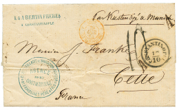 1864 Cie De NAVIGATION A VAPEUR / FRAISSINET / AGENCE DE CONSTANTINOPLE + CONSTANTINOPEL + "10" Tax Marking On Entire Le - Autres & Non Classés