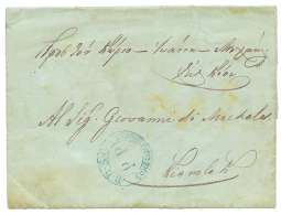 1842 DDSG CONSTANTINOPLE / P.P In Blue On Entire Letter To KIEMLEK. Very Scarce. Superb. - Other & Unclassified