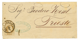 1870 15 SOLDI Canc. ALEXANDRIEN On Entire Letter To TRIESTE. Vf. - Otros & Sin Clasificación