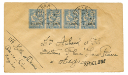 ZANZIBAR : 1904 2 1/2a S/ 25c (x4) Obl. ZANZIBAR Sur Enveloppe Pour La FRANCE. TB. - Autres & Non Classés