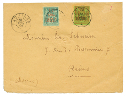 ZANZIBAR : 1897 1/2a + 2a Obl. ZANZIBAR Sur Lettre Pour La FRANCE. TTB. - Other & Unclassified