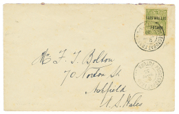 FUTUNA : 1933 WALLIS 75c Obl. PROTECTORAT FRANCAIS FUTUNA Sur Env. Pour L'AUSTRALIE. RARE. TTB. - Autres & Non Classés