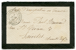 1883 CORPS EXP. DE TUNISIE BIZERTE Sur Enveloppe Pour La FRANCE. RARE. Ex. Collection DUBUS. TTB. - Otros & Sin Clasificación
