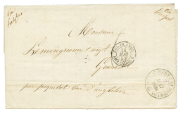 1859 Cachet ILES ST PIERRE ET MIQUELON + Taxe 6 Sur Lettre Avec Texte Pour GRANVILLE. TTB. - Autres & Non Classés
