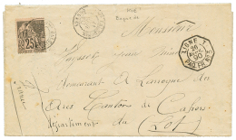 NOUVELLE CALEDONIE - "BAGNE DE KOE" : 1890 CG 25c Obl. NOUMEA Sur Lettre (prisonnier N°13610, 1ere Classe) Avec Text - Autres & Non Classés