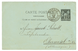 MONACO : 1885 Entier 10c SAGE Obl. MONACO PRINCIPAUTE Pour L'ALLEMAGNE. Superbe. - Autres & Non Classés
