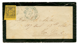 MARTINIQUE : 1881 CG 35c SAGE Bas De Feuille Obl. FORT DE FRANCE Sur Enveloppe Pour Les ETATS-UNIS. TTB. - Other & Unclassified