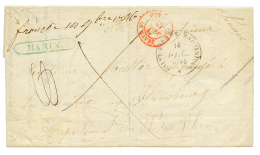 MARTINIQUE : 1846 Cachet Rare MARIN + "FRANCHE 14 9bre 1846" Sur Lettre Avec Texte De MARIN Pour La FRANCE. Superbe. - Autres & Non Classés