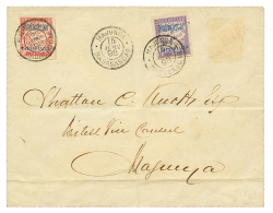 MADAGASCAR : 1898 TAXE 30c + 50c Surchargés Obl. MAJUNGA Sur Envelope Locale. RARE. TTB. - Altri & Non Classificati