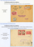 GUYANE - Reste De La Collection : 8 Lettres Montées Sur Feuilles. . Superbe. - Other & Unclassified