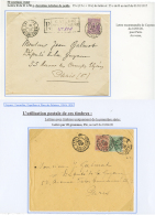 GUYANE - Emission "FOURMILIER & ORPAILLEUR" : 1ére Série (1904-1907) Superbe Collection De 30 Lettres - Otros & Sin Clasificación