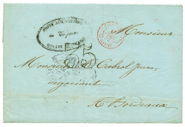 "MANA" : 1852 COLONIES FRA LE HAVRE + Taxe 35 Sur Lettre Avec Texte De MANA Pour BORDEAUX. TB. - Otros & Sin Clasificación