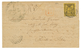 1884 CG 35c SAGE(pd) Obl. POINTE A PITRE GUADELOUPE Sur Lettre RECOMMANDEE Locale. RARE. TB. - Autres & Non Classés