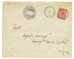 LEVANT : 1912 10c Obl. Cachet NEGATIF Grec Sur Enveloppe Pour ATHENES. TTB. - Autres & Non Classés