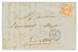 1859 40c(n°16) Pd Obl. PC 578 + LE HAVRE BAT. A VAPEUR Sur Lettre Du HAVRE Pour CAEN. Rare En Double Port. TB. - Other & Unclassified