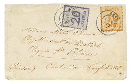 ALSACE LORRAINE : 1870 10c + 20c Obl. Cachet Français T.17 BARR Sur Enveloppe Pour VIGNES ST BLAISE En SUISSE. RA - Autres & Non Classés