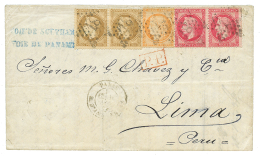 1871 Paire 30c(n°30) + Paire 80c(n°32) + 40c SIEGE(n°38) Sur Lettre De PARIS Pour Le PEROU. TB. - Autres & Non Classés