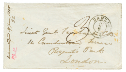 "ESCADRE DE LA BALTIQUE - TOLBOUKIN" : 1855 DANZIG + Taxe 3 Sur Enveloppe Avec Texte Daté "HMS COPACK, About 2 1/ - Autres & Non Classés