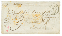 "ESCADRE DE LA BALTIQUE - ISLAND Of DAGO (ESTONIA)" : 1855 DANZIG + Taxe 4 Annulée + Taxe 3 Sur Enveloppe Avec Te - Autres & Non Classés