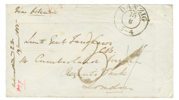 "ESCADRE DE LA BALTIQUE - NARGEN(ESTONIA)" : 1855 DANZIG + TAxe 3 Sur Enveloppe Avec Texte Daté "HMS COPACK, NARG - Other & Unclassified