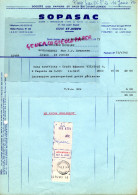 87 - ST SAINT JUNIEN- FACTURE SOPASAC   PAPIERS SACS-PAPETERIE - IMPRIMERIE-27 RUE JUNIEN RIGAUD-1973 - Printing & Stationeries