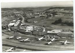 CPSM FLUGHOF ZURICH - KLOTEN, VUE AERIENNE SUR AEROPORT, AVION, AVIONS, SUISSE - Kloten