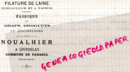 87 - PANAZOL -A COURDELAS- FILATURE DE LAINE FABRIQUE DE DRAPS DROGUETS- NOUALHIER - LA BORIE - 1800 – 1899