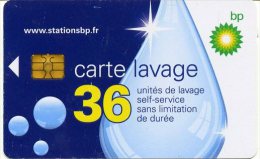 @+ Carte De Lavage BP - NEW - 36 UNITES - Puce 3 - Recto : Stationsbp.fr. - Car-wash