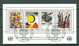 UNO Genève 1986 Yv 147/150 (Bl 4), Used  Cote Yv € 11,80 - Hojas Y Bloques