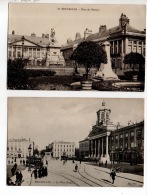 BELGIQUE . BELGIË . BRUXELLES . " LA PLACE ROYALE " & " LA PLACE DES MARTYRS " . 2 CARTES POSTALES - Réf. N°17634 - - Lotes Y Colecciones