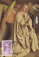 Carte Maximum BELGIQUE N° Yvert 1733 (ANGE GABRIEL Par VAN EYCK) Obl Sp Ill 1er Jour - 1971-1980