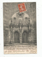 Cp , 03 , AINAY LE CHATEAU , Portail De L'église , Voyagée 1915 - Other & Unclassified