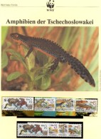 Tschechoslowakei WWF-Set 85 Amphibien CSR 3007/0 **/o/FDC/MKt.32€ Naturschutz Molch Dokumentation 1989 Fauna Stamps CSSR - Lettres & Documents