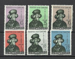 LUXEMBOURG 1938 Michel 315 - 320 Kinderhilfe MNH - 1926-39 Charlotte Right-hand Side