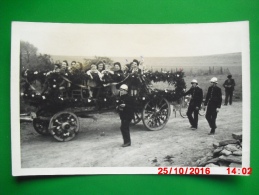 Pontpierre 1948 Bénédiction Des Cloches Le Convoi Route De Vahl Proche Teting Saint Avold Folschviller - Faulquemont