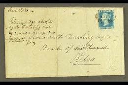 1847 (8 SEP) COVER TO KELSO Bearing 1841 2d Blue, SG 14, With Four Margins And Tied To A Cover By "63"... - Other & Unclassified