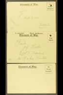 WWI PRISONERS OF WAR PROPAGANDA LETTER SHEETS. 1917-1918 Three Letter Sheets Inscribed "Prisoners Of War." &... - Other & Unclassified