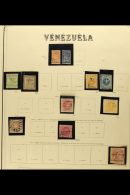 1859-1949 ALL DIFFERENT COLLECTION On Leaves, Mint Or Used, Includes Early Imperfs Inc 1871-76 50r Used (4... - Venezuela