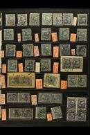 1866-67 PERF NUMERAL TYPES. FINE USED SPECIALIST'S COLLECTION/ACCUMULATION On Stock Pages With Many Shades,... - Uruguay