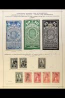 NEWSPAPER STAMPS. A Single Album Pages With 1865 10c Green Unused Scott PR2 & 1881 5c Dark Blue (feint... - Other & Unclassified