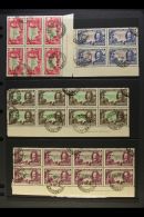 1935 SILVER JUBILEE All Four Values In Blocks, Includes 1d In Corner & IMPRINT Blocks Of 6, 2d In Irregular... - Southern Rhodesia (...-1964)