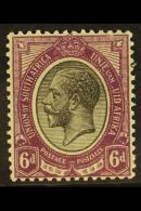 1913/24 6d Black & Violet, Partial MISSING "Z" In "ZUID" VARIETY, SG 11, Fine Mint. For More Images, Please... - Unclassified