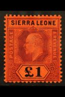1911 £1 Purple And Black / Red, Wmk Mult Crown CA, SG 111, Never Hinged Mint. For More Images, Please Visit... - Sierra Leone (...-1960)
