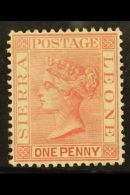 1883 1d Rose Red, SG 24, Fresh Mint, Good Colour, Gum Slightly Sweated. For More Images, Please Visit... - Sierra Leone (...-1960)