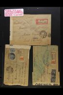 1917 CENSORED REGISTERED COVERS FROM ASTRAKHAN. A Group Of Three Registered Covers, Each With A Different... - Other & Unclassified