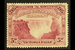 1905 Victoria Falls 5d Claret "Bird In Tree" Variety, SG 96a, Fine Mint. For More Images, Please Visit... - Other & Unclassified