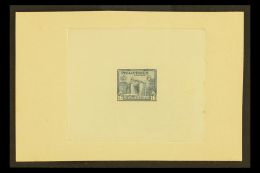 1947 16c Grey Santa Lucia Gate (as SG 632, Scott 507) - An American Bank Note Company SUNKEN DIE PROOF On Card,... - Philippines