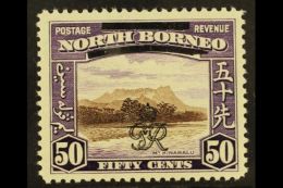 1947 50c Chocolate & Violet "Lower Bar Broken At Right" Variety, SG 346b, Fine Mint For More Images, Please... - North Borneo (...-1963)